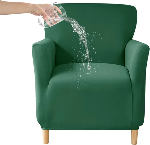 Miniatura 24 de CRFATOP - Funda elástica para sillón de mediados de siglo moderno de 1 pieza, fundas de silla de acento de jacquard con brazos, fundas de silla