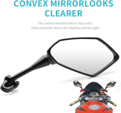 Miniatura 6 de MZS Espejos de Motocicleta Ajuste de Vista Trasera Compatible con EX250 EX400 CBR250R CBR300R CBR500R CBR600RR CBR 600 F4 F4I CBR900RR CBR929RR