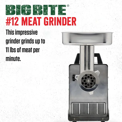 Miniatura 2 de Molinillo de carne eléctrico Big Bite de acero inoxidable, marca LEM Products