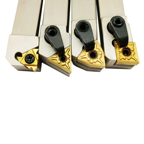 Miniatura 5 de Torno CNC de 5/8 pulgadas portaherramientas de torneado indexable con niquelado, juego de brocas de torno de metal resistente CNC con insertos