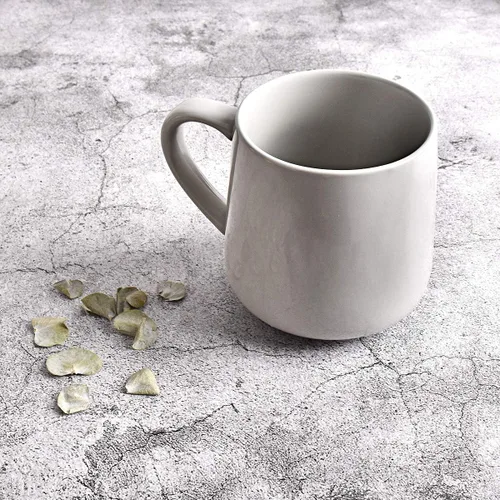 Miniatura 2 de Bosmarlin Juego de 2 tazas de café grandes de cerámica brillante, taza de té para oficina y hogar, 18 onzas, adecuadas para lavavajillas y Gris