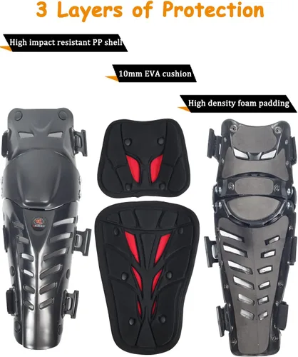 Miniatura 5 de RIDBIKER Chaqueta protectora para motocicleta y rodilleras, 1 par, protector de pecho para la columna vertebral con protección para la espalda