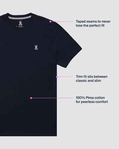 Miniatura 5 de Psycho Bunny - Camiseta clásica para hombre, color gris
