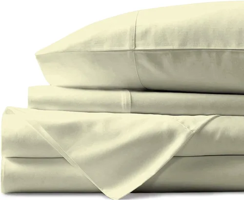 Miniatura 10 de Juego de cama de 4 piezas, 100% algodón, 1000 hilos, funda de edredón, fundas de almohada y sábana bajera ajustable con bolsillo extra profundo