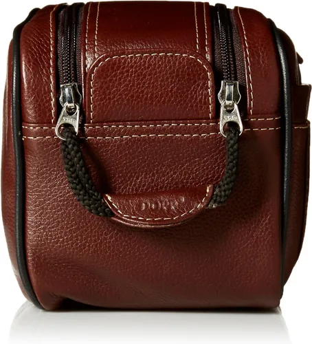 Miniatura 3 de Dopp Sillín de campo para hombre con cremallera múltiple, kit de viaje de cuero, Marrón