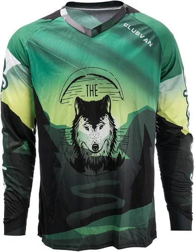 JPOJPO Camiseta de ciclismo para hombre, camiseta de manga larga, para bicicleta de montaña, motocicleta, ropa anti-UV