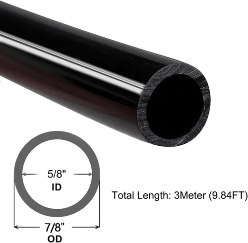 Miniatura 2 de QuQuyi Manguera de vacío de silicona de 5/8" (16mm) ID x 7/8" OD en negro, tubo de silicona de alta temperatura de grado alimenticio puro, manguera