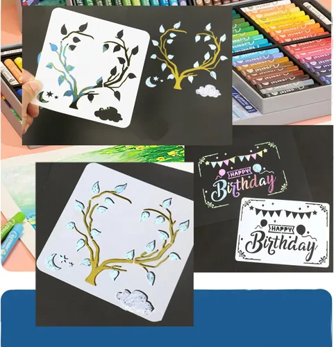 Miniatura 6 de BANLTRE Mylar Craft - Hoja de plantilla para manualidades, 12 x 24 pulgadas, acetato de plantilla en blanco para diseños de corte, embalaje de tubos