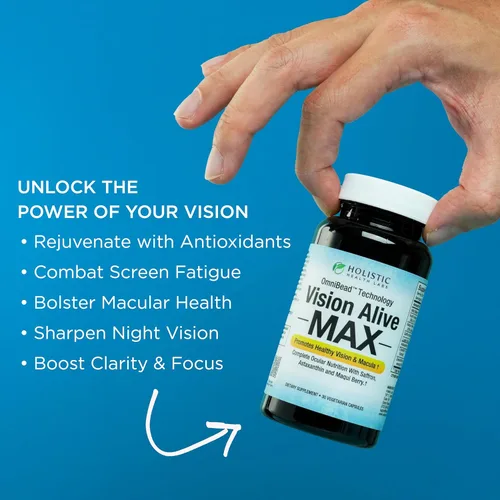 Miniatura 3 de Holistic Health Labs Visión Alive Max con 8 Ingredientes Naturales Lutemax® 2020, Mirtos, Arándanos, c3g de Grosella Negra, Baya Maqui, Azafrán