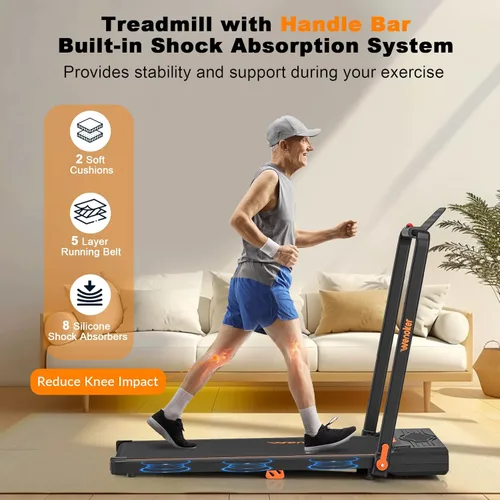 Miniatura 6 de WENOKER Caminadora portátil para oficina en casa, máquina de correr compacta y silenciosa, con control remoto y pantalla LED, sin instalación