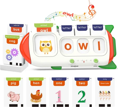 Miniatura 11 de Tarjetas didácticas parlantes QuTZ ABC para niños pequeños de 2 a 4 años, juguetes para autismo, juguetes de terapia del habla, tarjetas educativas