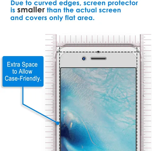 Miniatura 3 de JETech - Protector de pantalla para iPhone 6 Plus y iPhone 6s Plus, 5.5 pulgadas, película de vidrio templado, 2
