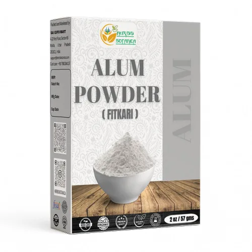 Herbs Botanica Polvo de alumbre, polvo granulado Fitkari de alumbre de potasio, natural y puro, 2 onzas, sin aditivos, para hornear multiusos y puro