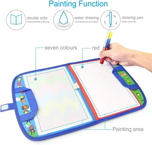 Miniatura 4 de Alfombrilla de dibujo portátil para dibujar con bolígrafo, juguete educativo de pintura para niños pequeños