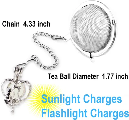 Miniatura 5 de 3 infusor de té TeaSanavie Loose Tea Steeper de acero inoxidable de malla fina bola de té de hojas sueltas Infusores de té que brillan