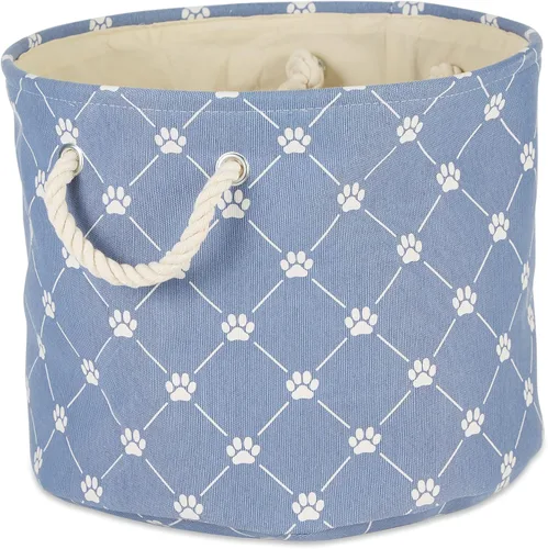 Miniatura 22 de Bone Dry - Colección de almacenamiento para mascotas con diseño de huella de pata y hueso, rectángulo pequeño, 14x8x9 pulgadas, color rosa 2-Rosa