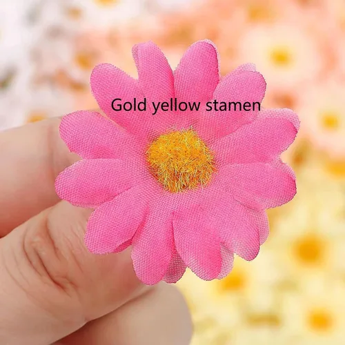 Miniatura 3 de 100 cabezas de girasol de seda de 1.969 in, 2 pulgadas, decoración de boda, corona de regalo, álbum de recortes, manualidades, fiesta, festival