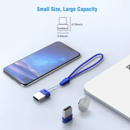 Miniatura 2 de K&ZZ 10 unidades de unidad flash mini de 16 GB 16 GB unidades flash USB pequeñas con cordón 16G unidad flash USB de bajo perfil unidad flash giga