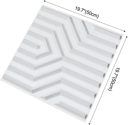 Miniatura 26 de Art3d Panel de Pared de Diamante 3D de PVC Dentado a Juego-Negro Mate, para Decoración Interior Residencial y Comercial Diamante mate negro