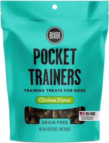 Miniatura 4 de BIXBI Pocket Trainers, mantequilla de maní - Golosinas de entrenamiento para perros - Golosinas bajas en calorías para perros totalmente naturales