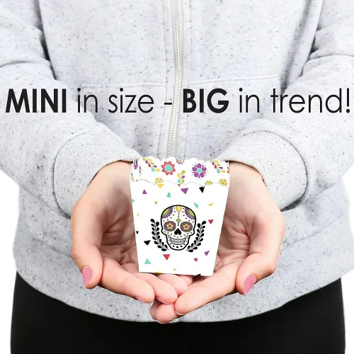 Miniatura 5 de Big Dot of Happiness Day of the Dead - Mini cajas de regalo para fiesta, cajas de dulces de calavera de azúcar para Halloween, juego de 12