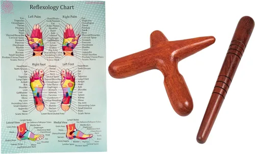 Miniatura 7 de CCcollections Herramientas de masaje de terapia de madera, herramienta de palo de madera de reflexología, equipo tradicional para aliviar el dolor