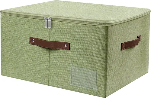 Miniatura 41 de Lucky Monet 1 contenedor de almacenamiento con tapas de cremallera de 10 x 8 x 7 pulgadas, cajas de almacenamiento plegables de tela con tapa