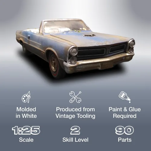 Miniatura 2 de AMT 1965 Pontiac GTO 2T 1/25ª Escala Kit de Modelo, Blanco (AMT1191M)
