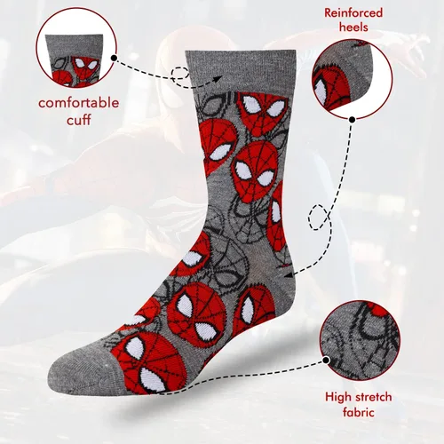 Miniatura 3 de Marvel Calcetines Spiderman para niños y hombres, paquete de 6 calcetines para hombres y niños, calcetines atléticos para hombres, calcetines