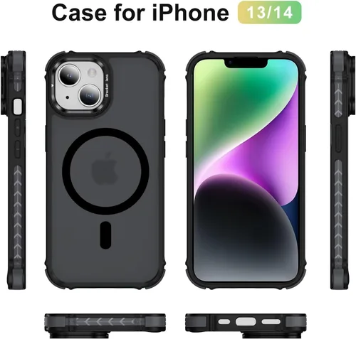 Miniatura 2 de Funda KETGII para iPhone 13, para iPhone 14, compatible con MagSafe, carga inalámbrica, resistente, a prueba de golpes, pata ajustable, delgada