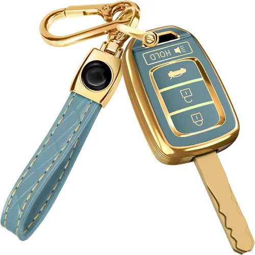 Miniatura 38 de Lucrum Compatible con funda para llavero Honda y llavero de cuero - Estuche de llavero de TPU para Accord Civic CR-V HR-V Pilot Ridgeline SE LX