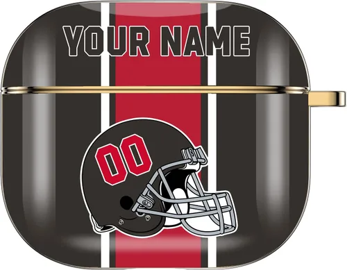 Miniatura 11 de Funda personalizada para casco de fútbol americano con nombre y número para AirPods Pro de 3ª generación Pro 2 (2019 2021 2022) Funda protectora