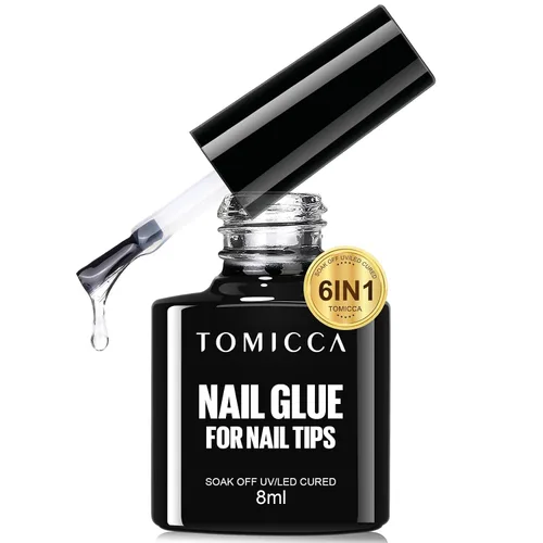 Miniatura 17 de TOMICCA Puntas de uñas de almendra extra cortas, 192 unidades, 12 tamaños, puntas de uñas cortas de cobertura completa, uñas acrílicas transparentes