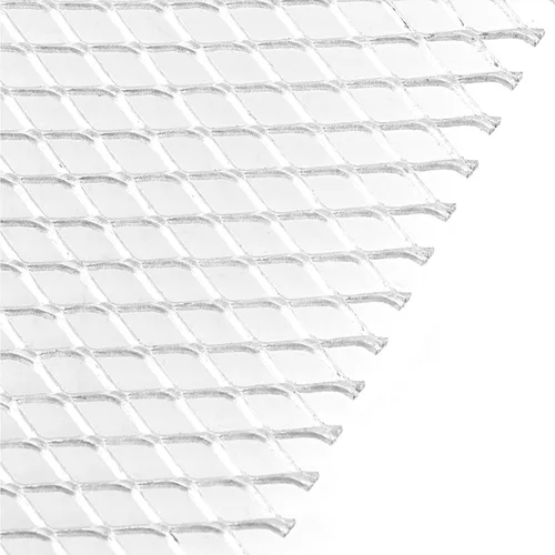 Miniatura 4 de Malla para parrilla de coche, 39.4 x 13.0 in de aleación de aluminio de color plateado, malla de 0.236 x 0.118 in, malla universal para parachoques