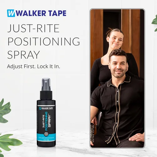 Miniatura 7 de Walker Tape Just-Rite - Spray de posicionamiento de 4 onzas líquidas para instalaciones de pelucas, sistemas de encaje, aplicaciones de tupé