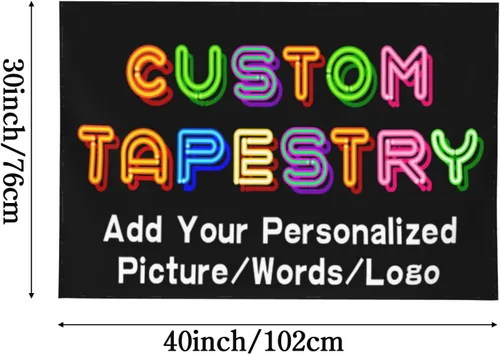 Miniatura 2 de GYETPONG Imagen de carga de tapiz personalizado, regalo personalizado, para añadir tu foto, logotipo, texto, tapiz personalizado, tapiz para colgar