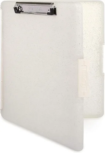 Miniatura 13 de Dexas Slimcase 2 - Portapapeles de plástico con almacenamiento y apertura lateral, color verde espuma con clip dorado, suministros de oficina