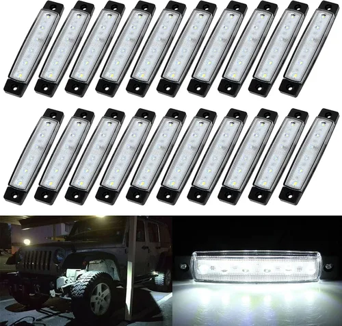 Miniatura 14 de KEING Paquete de 30 indicadores LED sellados de 3.8 pulgadas, impermeables, ámbar/rojo/blanco, 6 indicadores de marcador, lámparas de liquidación