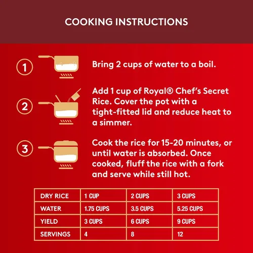 Miniatura 8 de Arroz Basmati Royal Chef's Secret en grano, extra largo, de 10 libras