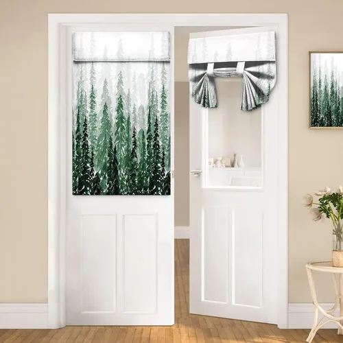 Miniatura 41 de Cortinas de puerta negras y rojas para ventanas de puerta, estampado de leopardo y cebra, cortinas de ventana para puerta de vidrio francesa