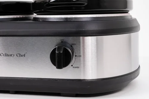 Miniatura 8 de CULINARY CHEF, triple olla de cocción lenta, servidor de buffet de 2.5 cuartos x 3 ollas, calentador de alimentos - Acero inoxidable