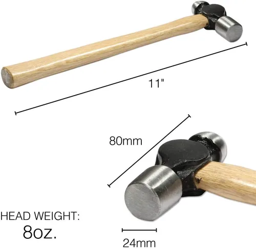 Miniatura 3 de The Beadsmith Vintaj - Martillo de joyero Ball Pien de 8 onzas, 11 pulgadas