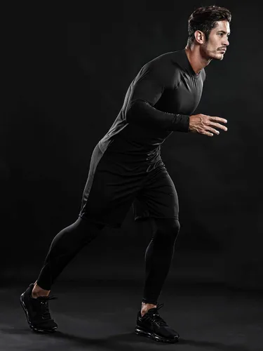 Miniatura 6 de DRSKIN Paquete de 4, 3 o 1 camiseta de compresión para hombre, manga larga, deportiva, capa base, entrenamiento, correr, atletismo, gimnasio
