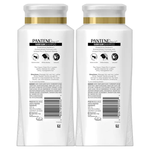 Miniatura 2 de Pantene, Champú, Pro-V Classic Clean, 25.4 fl oz, paquete doble