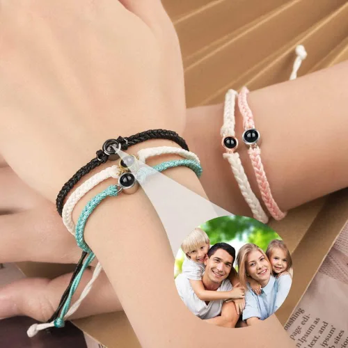 Miniatura 2 de ggtg Pulseras personalizadas con imagen en el interior Pulseras de proyección personalizadas con fotos Pulsera Regalos conmemorativos con foto