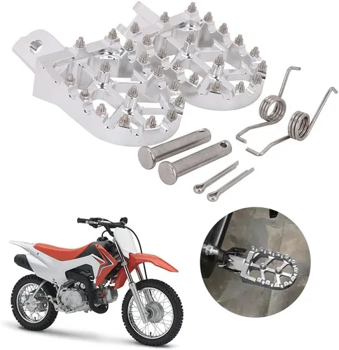 Miniatura 15 de AnXin Estriberas Estriberas Reposapiés Pedales Apoyos CNC para Z50R 80-99 XR50R 00-03 XR70R 97-03 XR80R XR100R 85-03 CRF80F CRF100F 04-13 Negro
