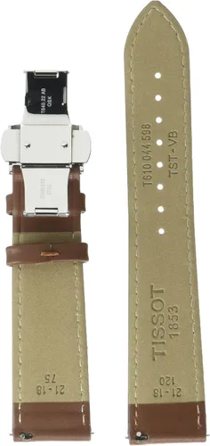 Miniatura 2 de Correa de reloj Tissot de cuero marrón, 21 (Modelo T852044597)