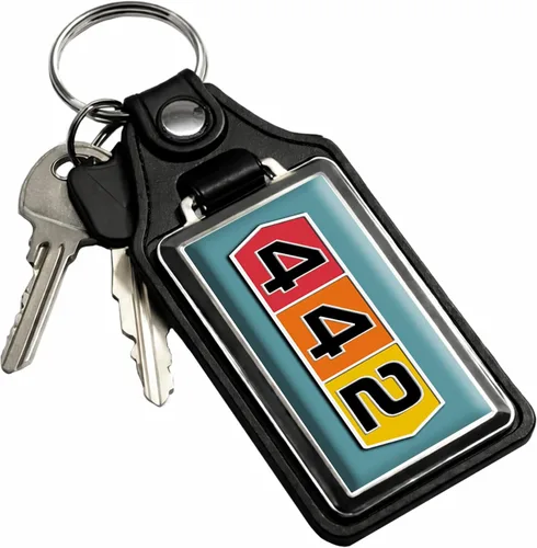 Miniatura 56 de Brotherhood Car Key Chain for Cutlass - Classic Models Keychain for Men and Women Gift Key Ring Azul alpino