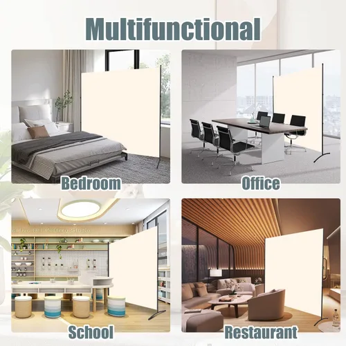 Miniatura 6 de Divisor de Habitación Panel Individual Pantalla de Privacidad, 71''x72''H Divisor Grande para Separación de Habitaciones, Tela Engrosada Pantalla