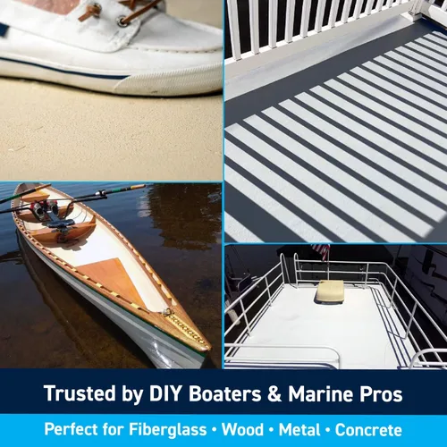 Miniatura 3 de TotalBoat TotalTread - Pintura antideslizante para cubierta, revestimiento de tracción antideslizante de grado marino para barcos, madera, fibra